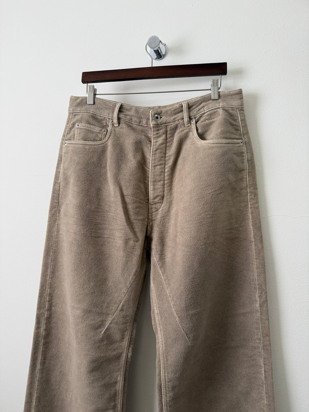Geth Wide-Leg Brushed-Cotton Trousers