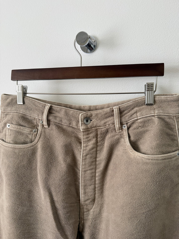Geth Wide-Leg Brushed-Cotton Trousers