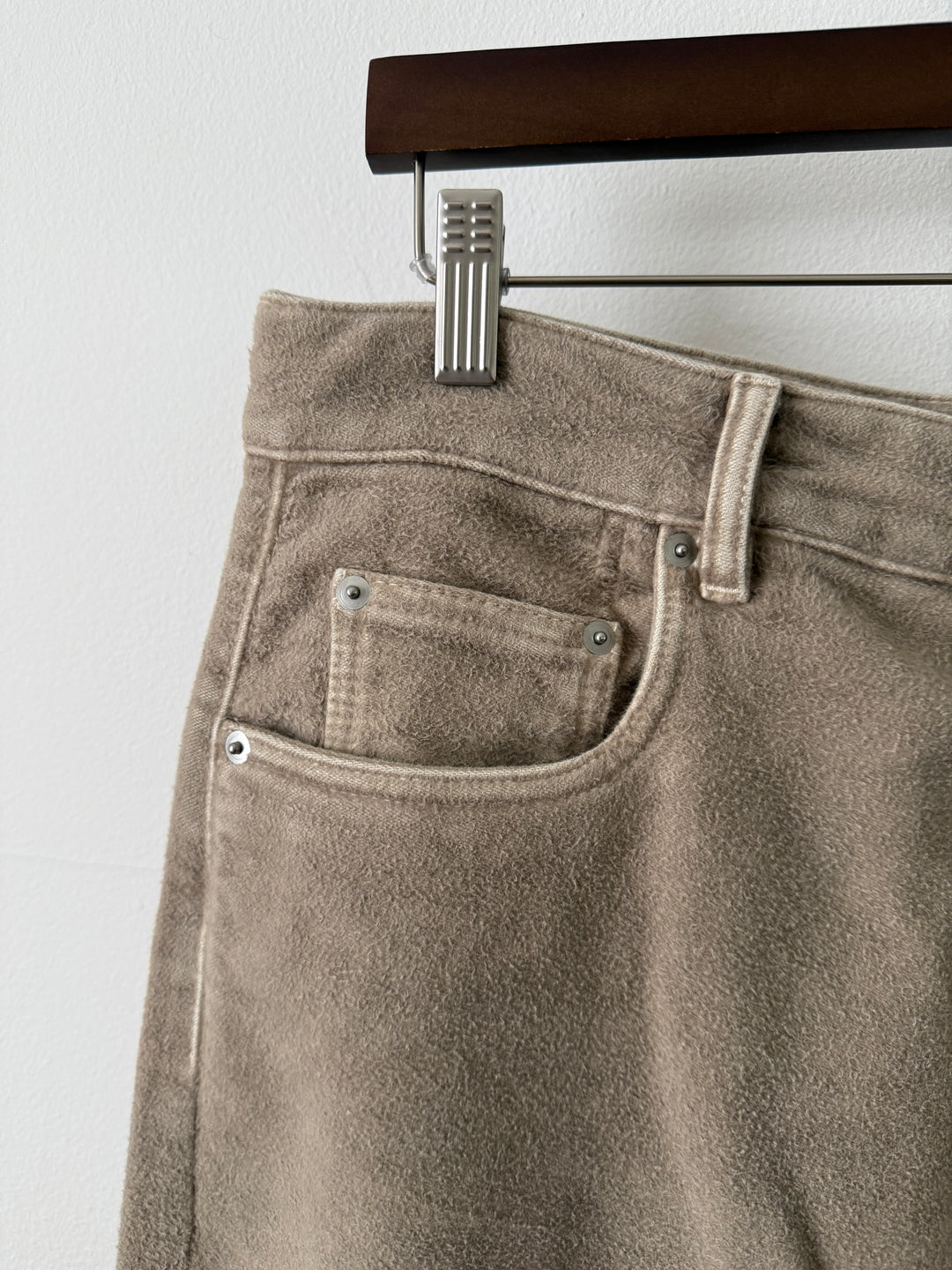 Geth Wide-Leg Brushed-Cotton Trousers