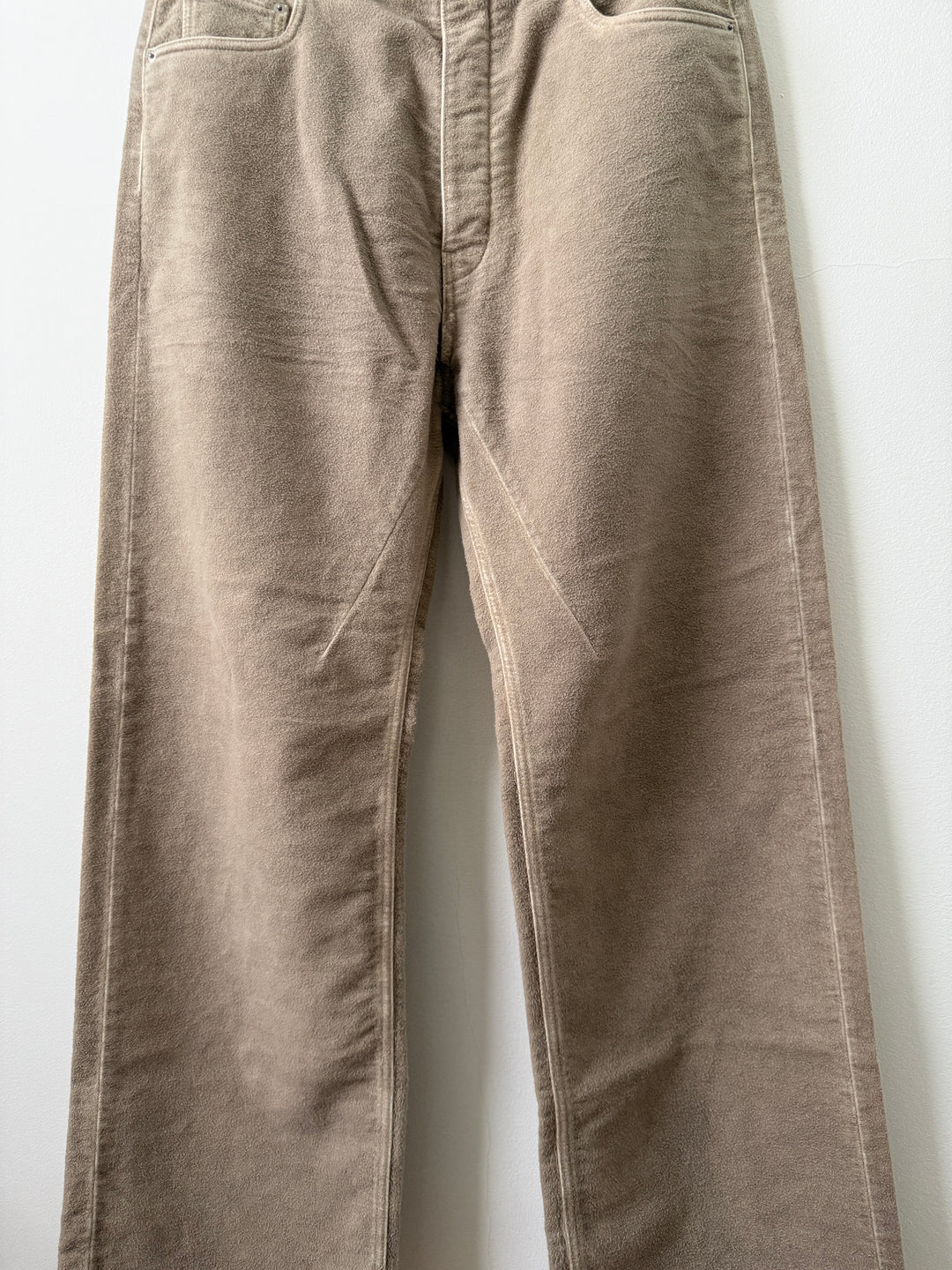Geth Wide-Leg Brushed-Cotton Trousers