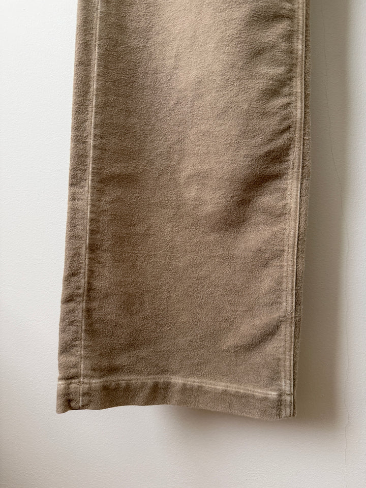 Geth Wide-Leg Brushed-Cotton Trousers