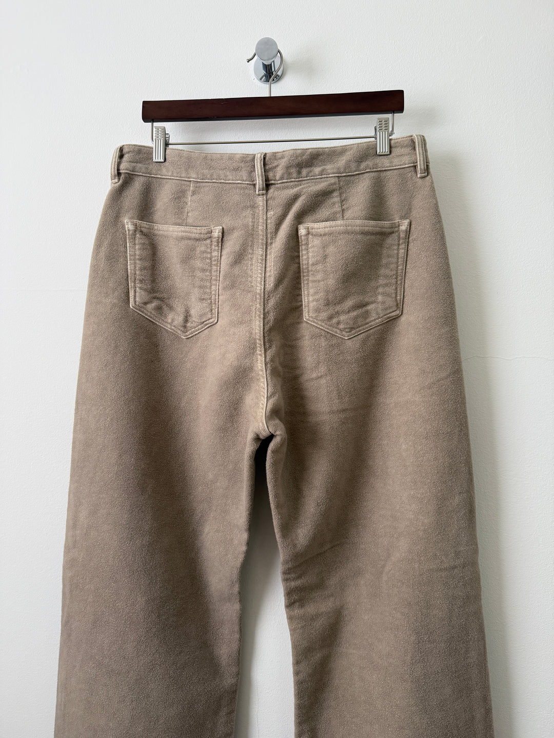 Geth Wide-Leg Brushed-Cotton Trousers