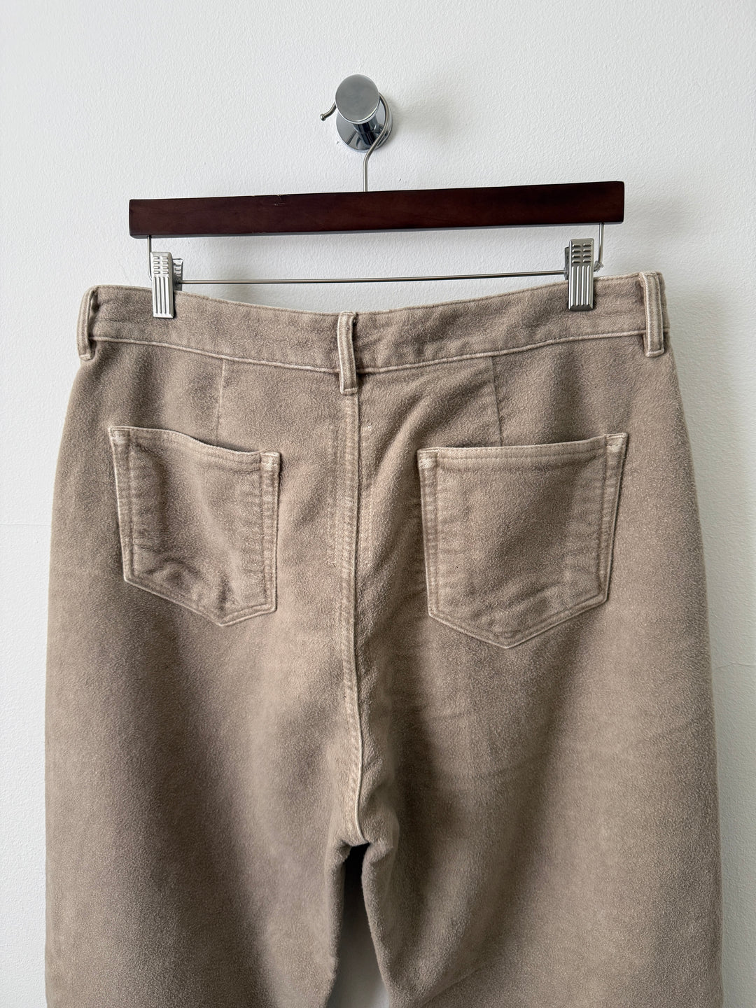 Geth Wide-Leg Brushed-Cotton Trousers
