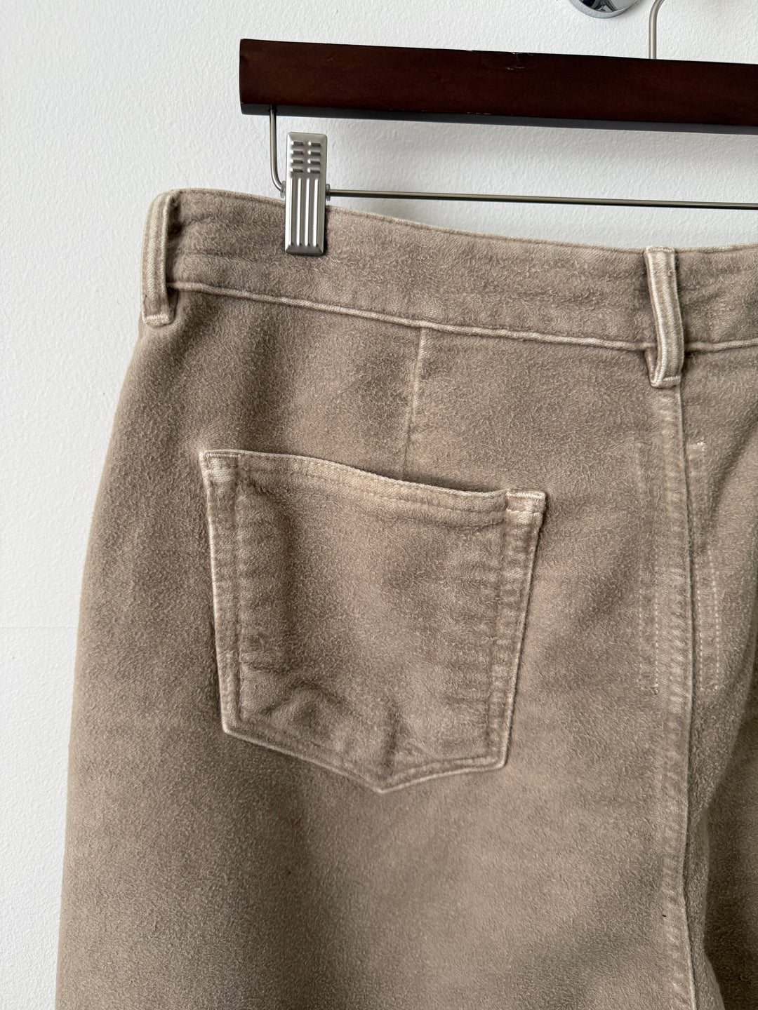 Geth Wide-Leg Brushed-Cotton Trousers