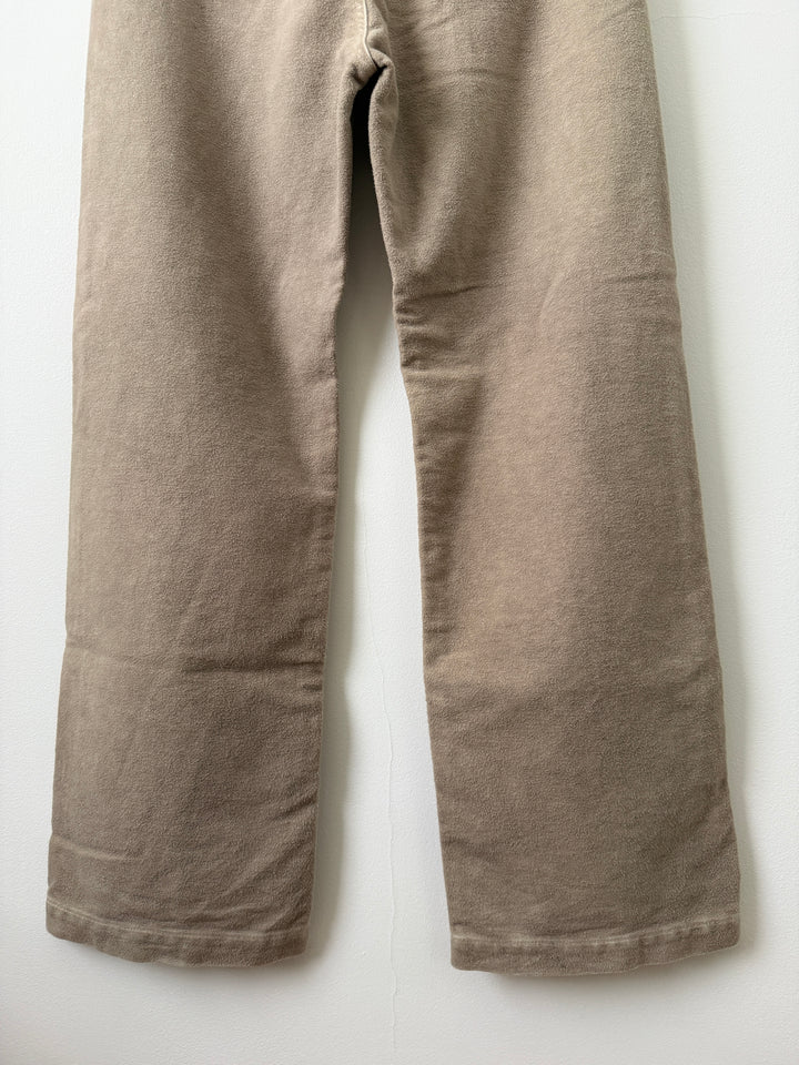 Geth Wide-Leg Brushed-Cotton Trousers