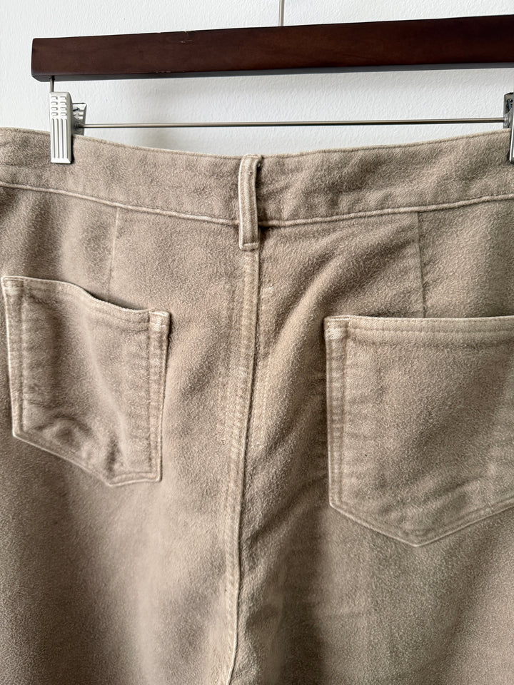 Geth Wide-Leg Brushed-Cotton Trousers