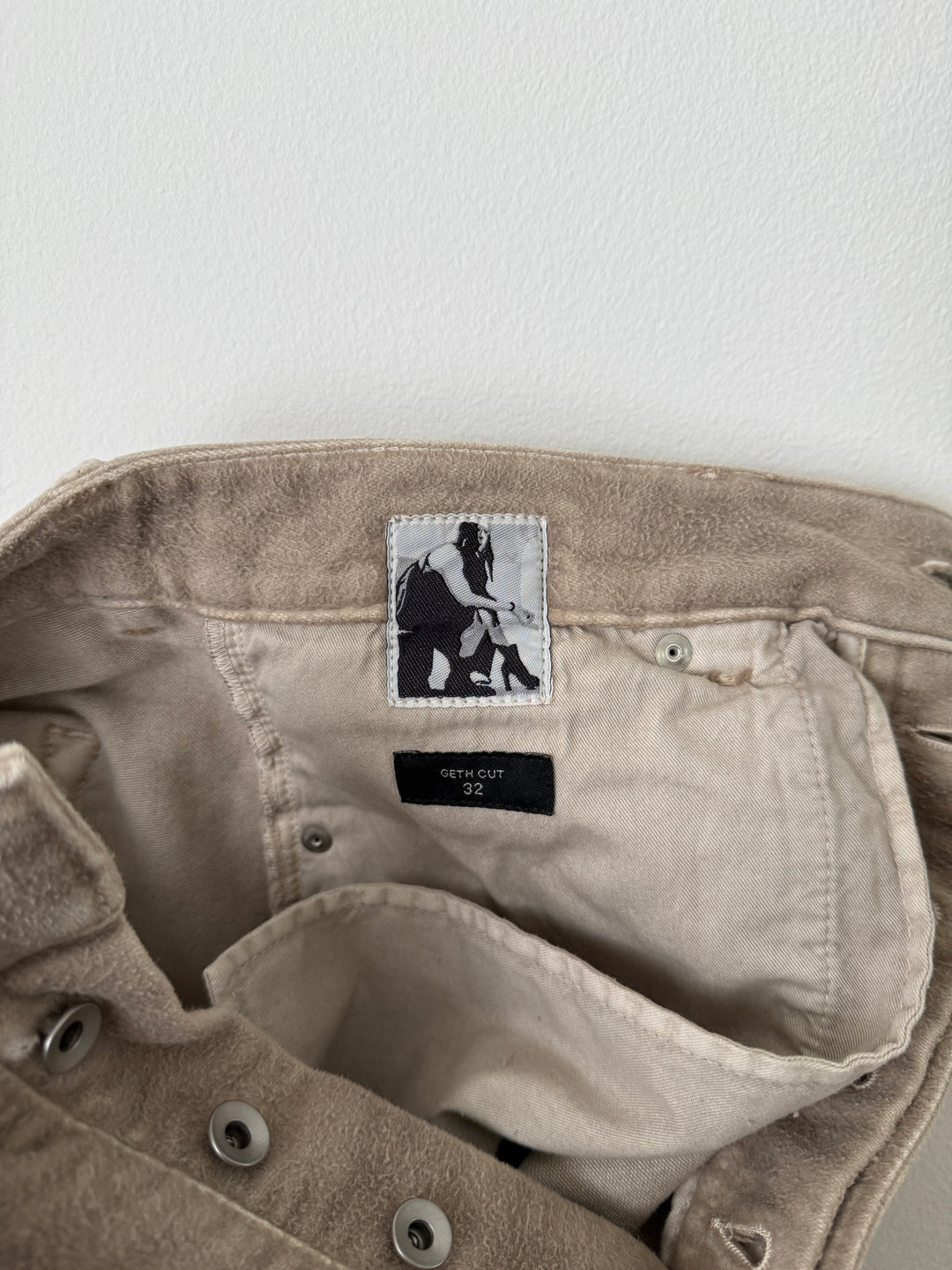 Geth Wide-Leg Brushed-Cotton Trousers
