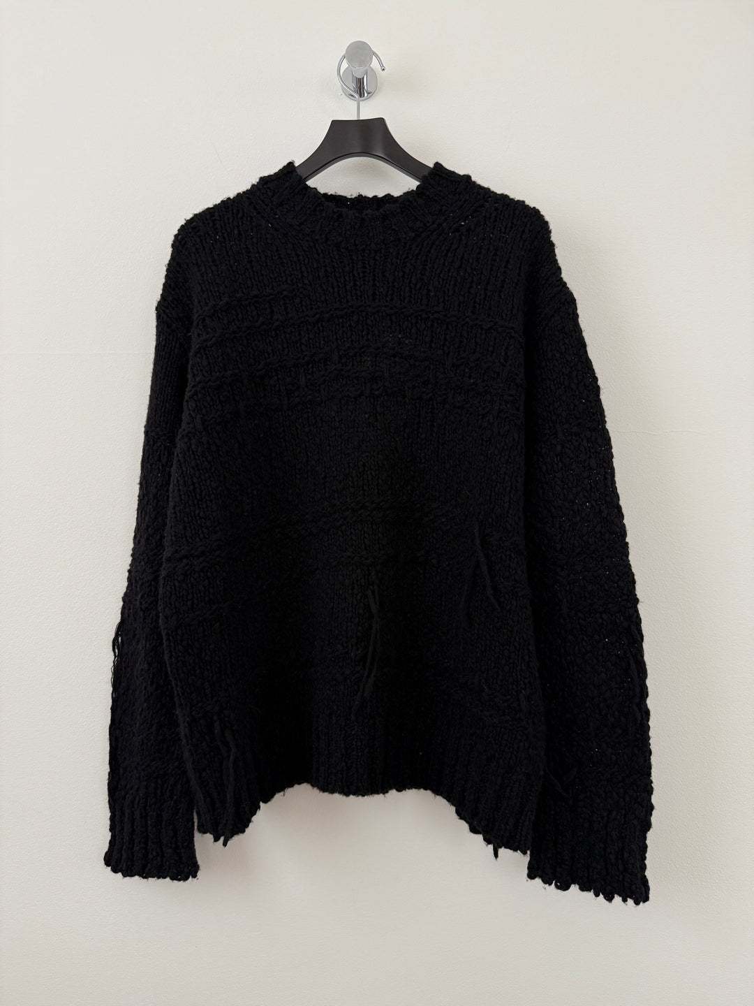 Black Distressed Sweater