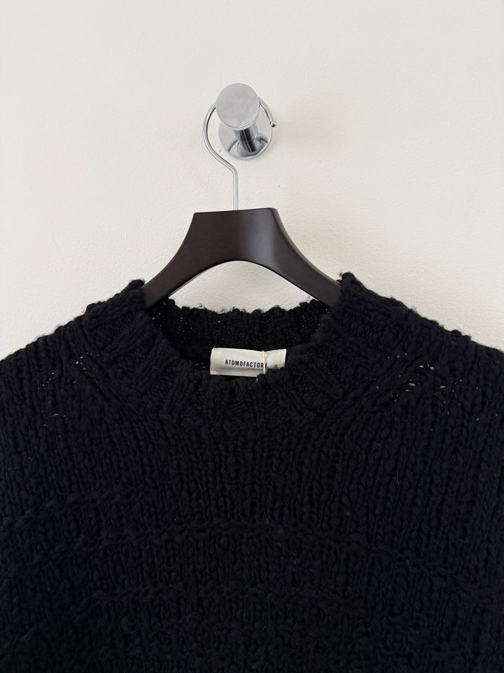 Black Distressed Sweater