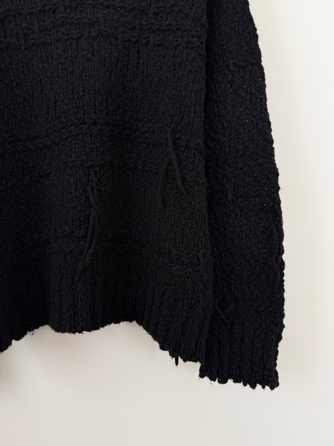 Black Distressed Sweater