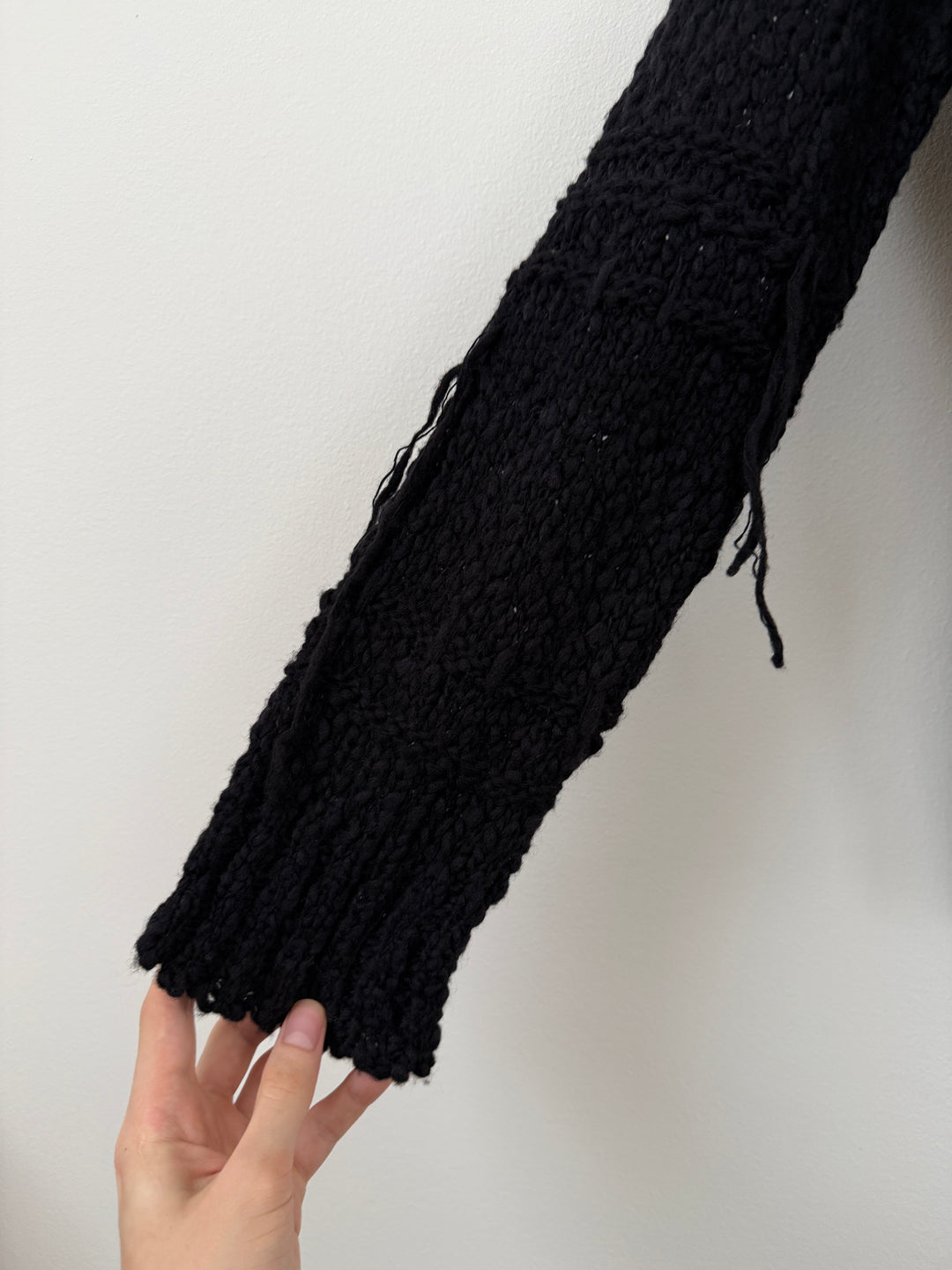 Black Distressed Sweater