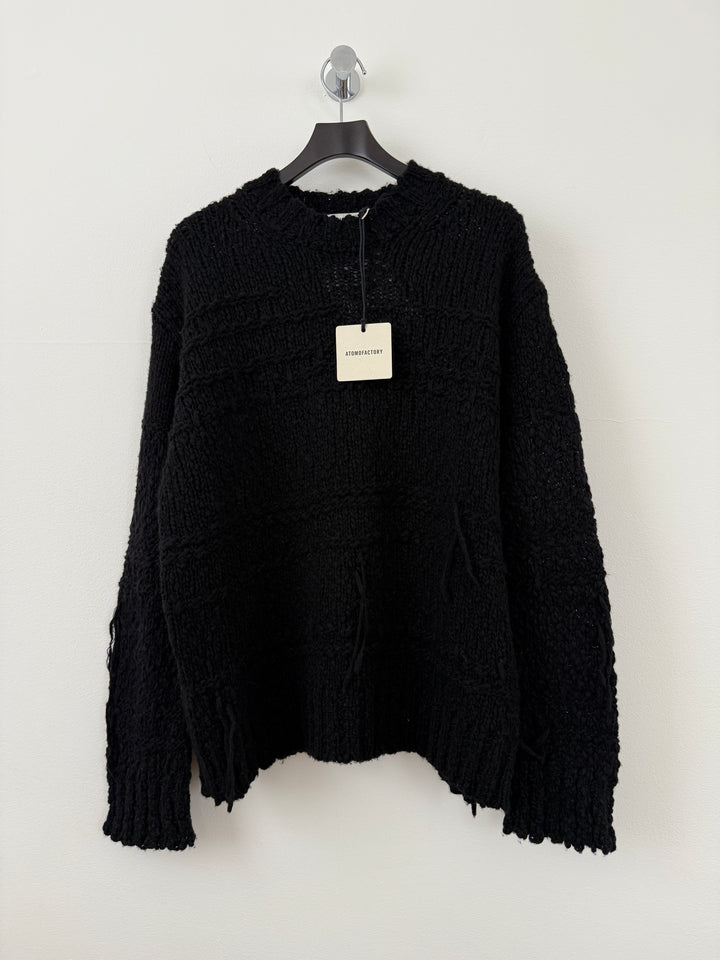 Black Distressed Sweater