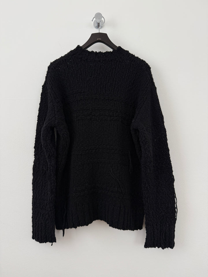 Black Distressed Sweater