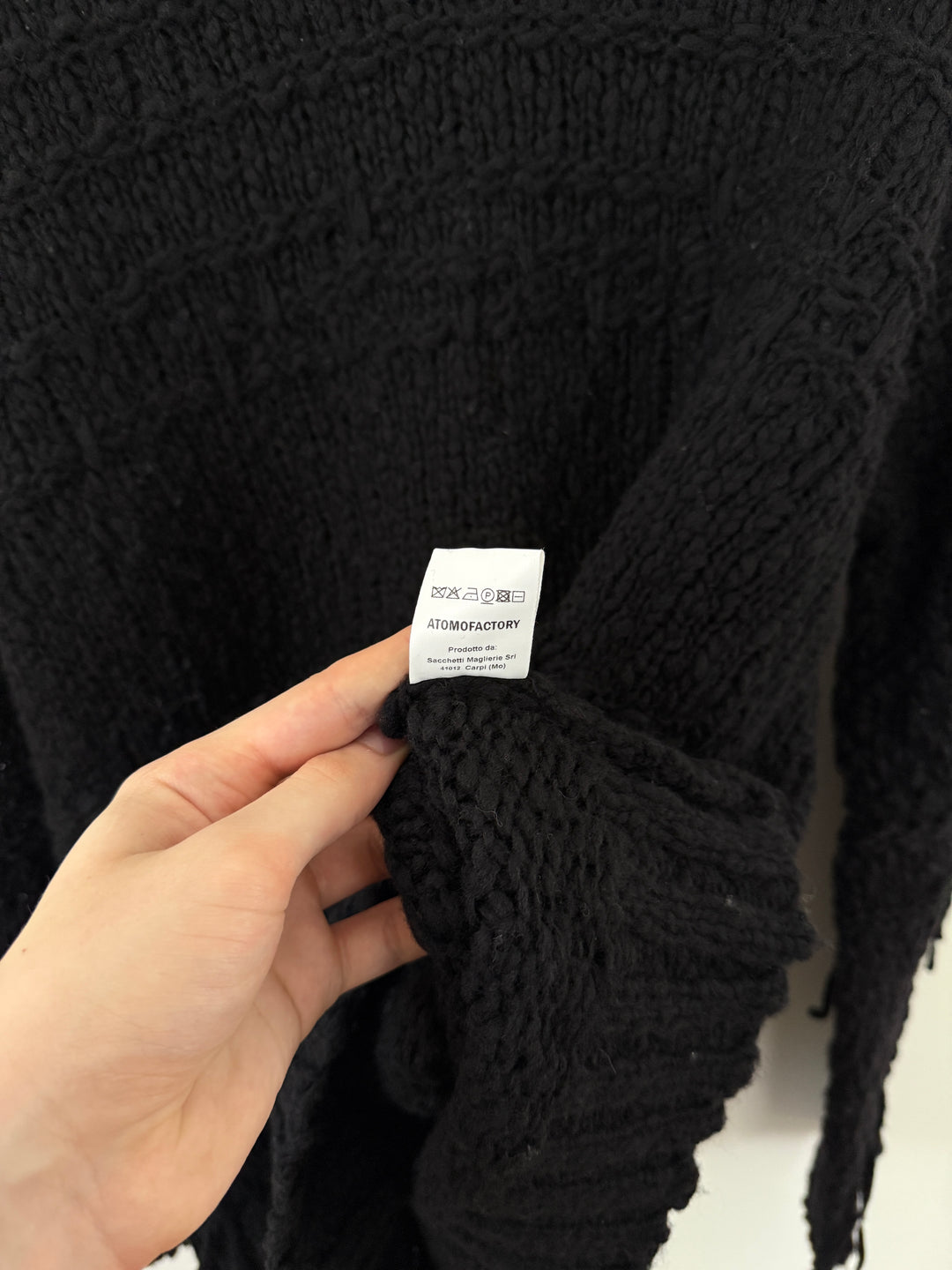 Black Distressed Sweater