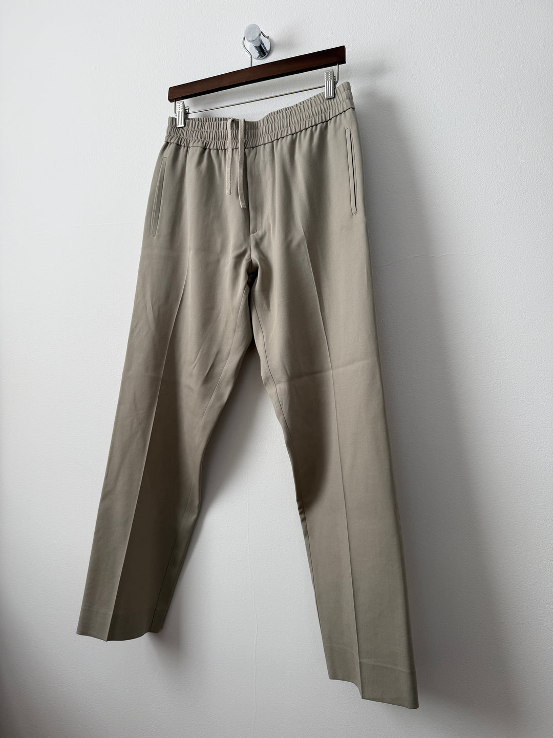 Italian Wool Easy Trouser Khaki