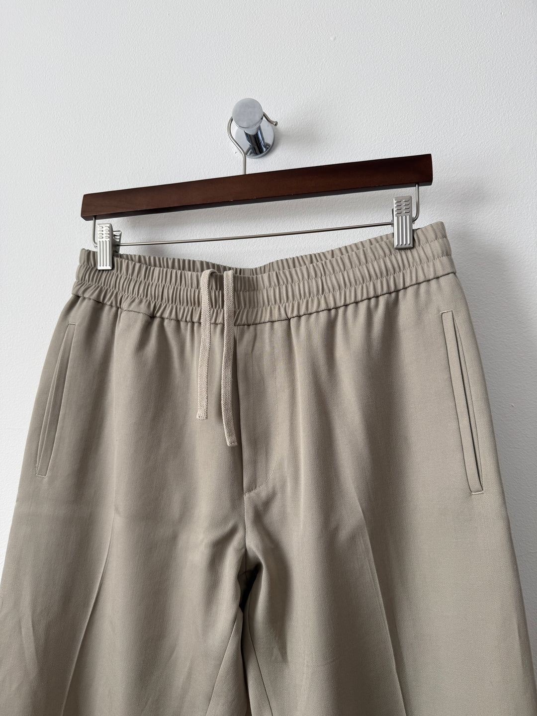 Italian Wool Easy Trouser Khaki