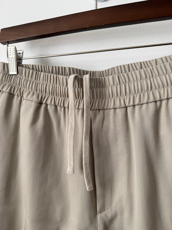 Italian Wool Easy Trouser Khaki