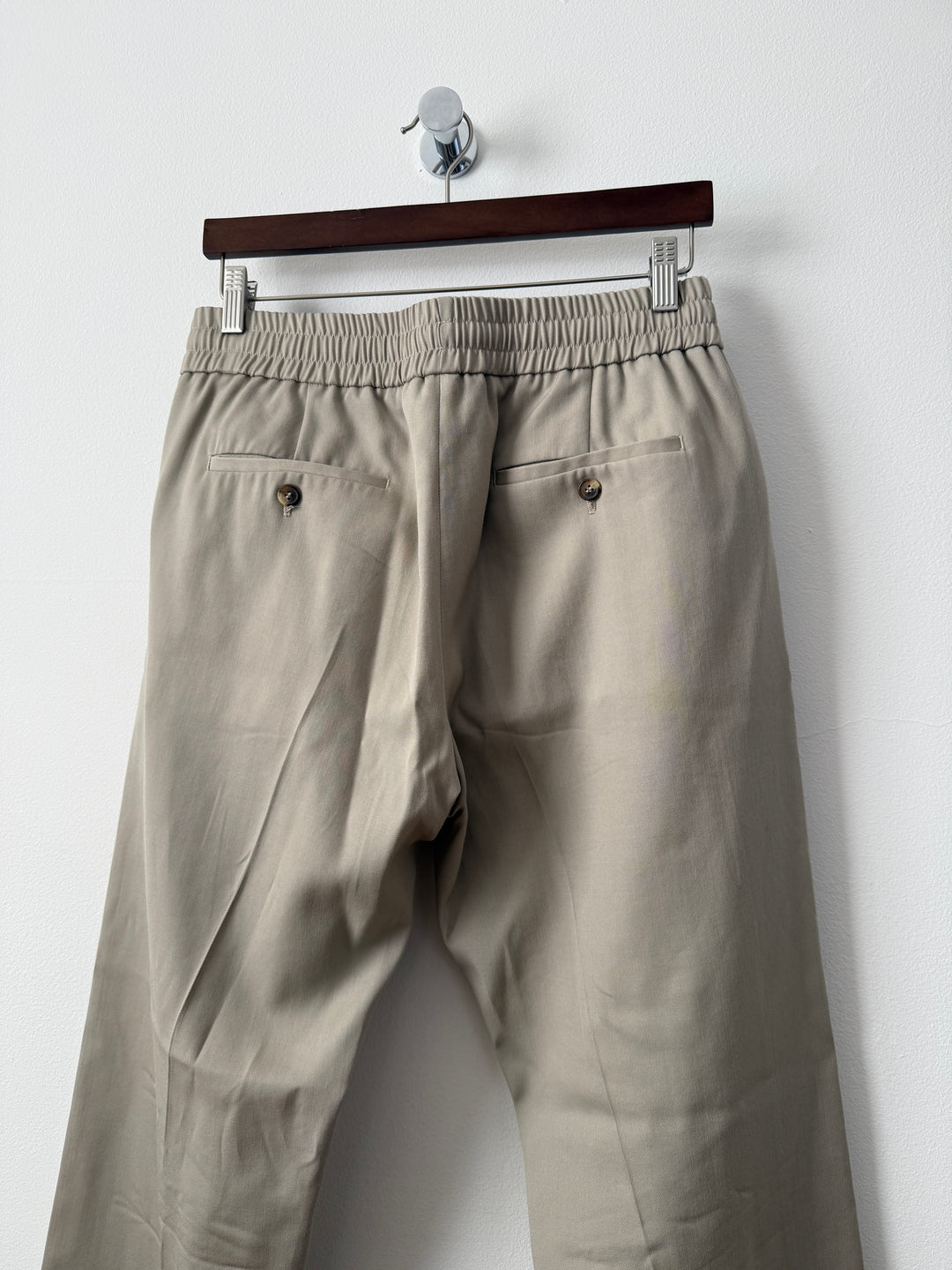 Italian Wool Easy Trouser Khaki