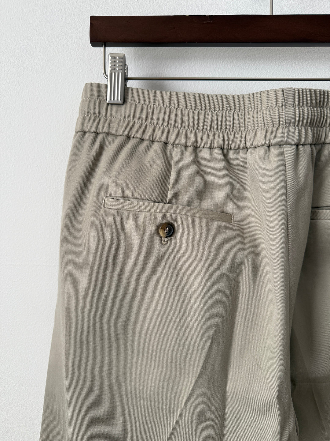 Italian Wool Easy Trouser Khaki