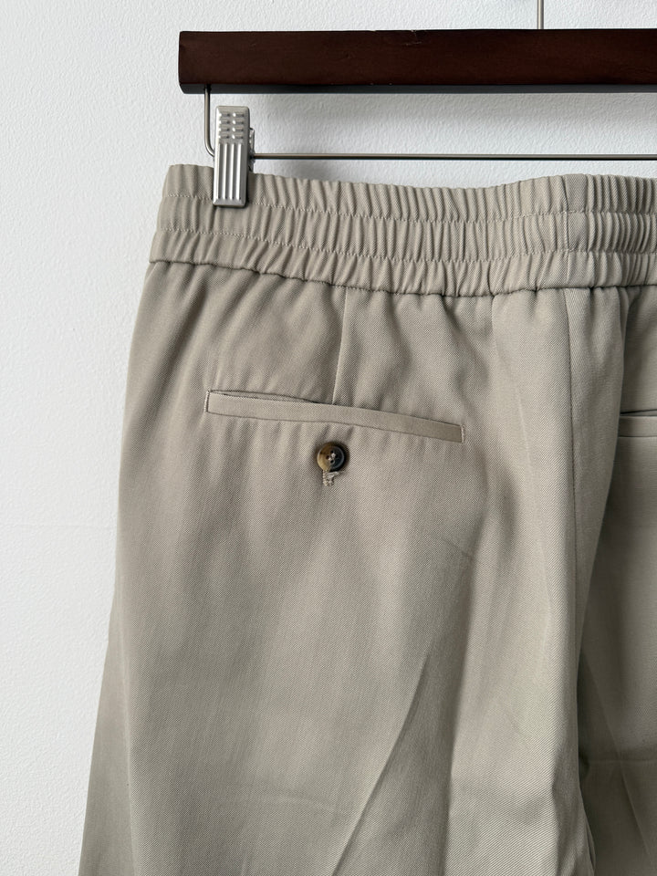 Italian Wool Easy Trouser Khaki