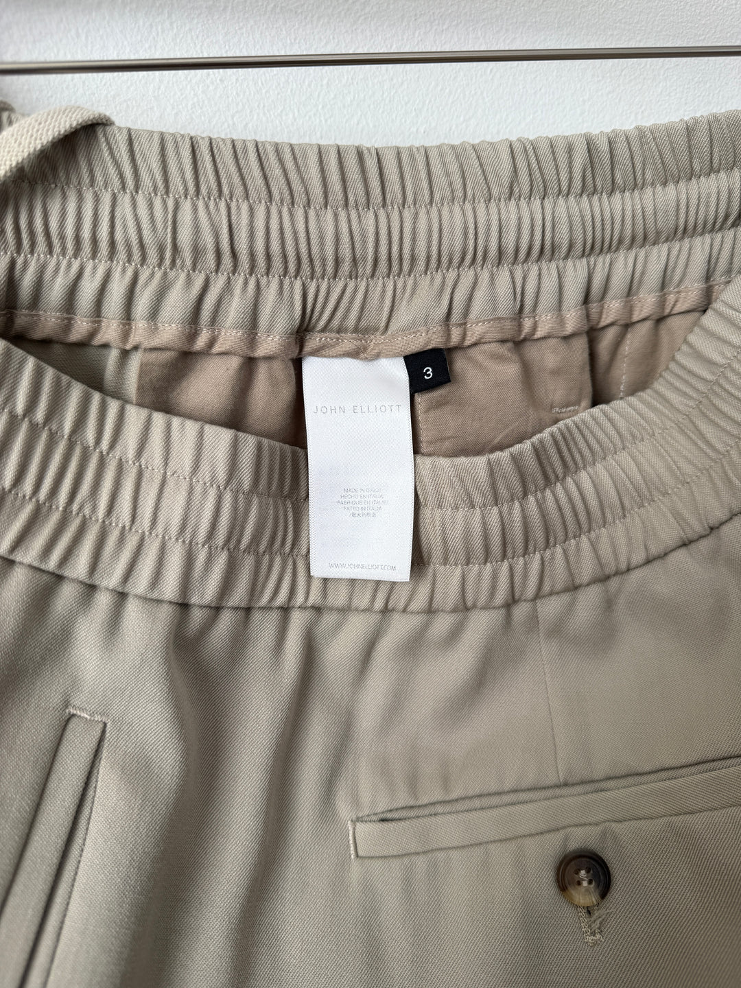 Italian Wool Easy Trouser Khaki