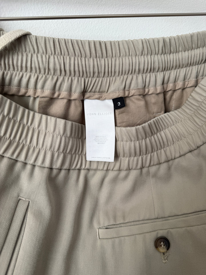 Italian Wool Easy Trouser Khaki
