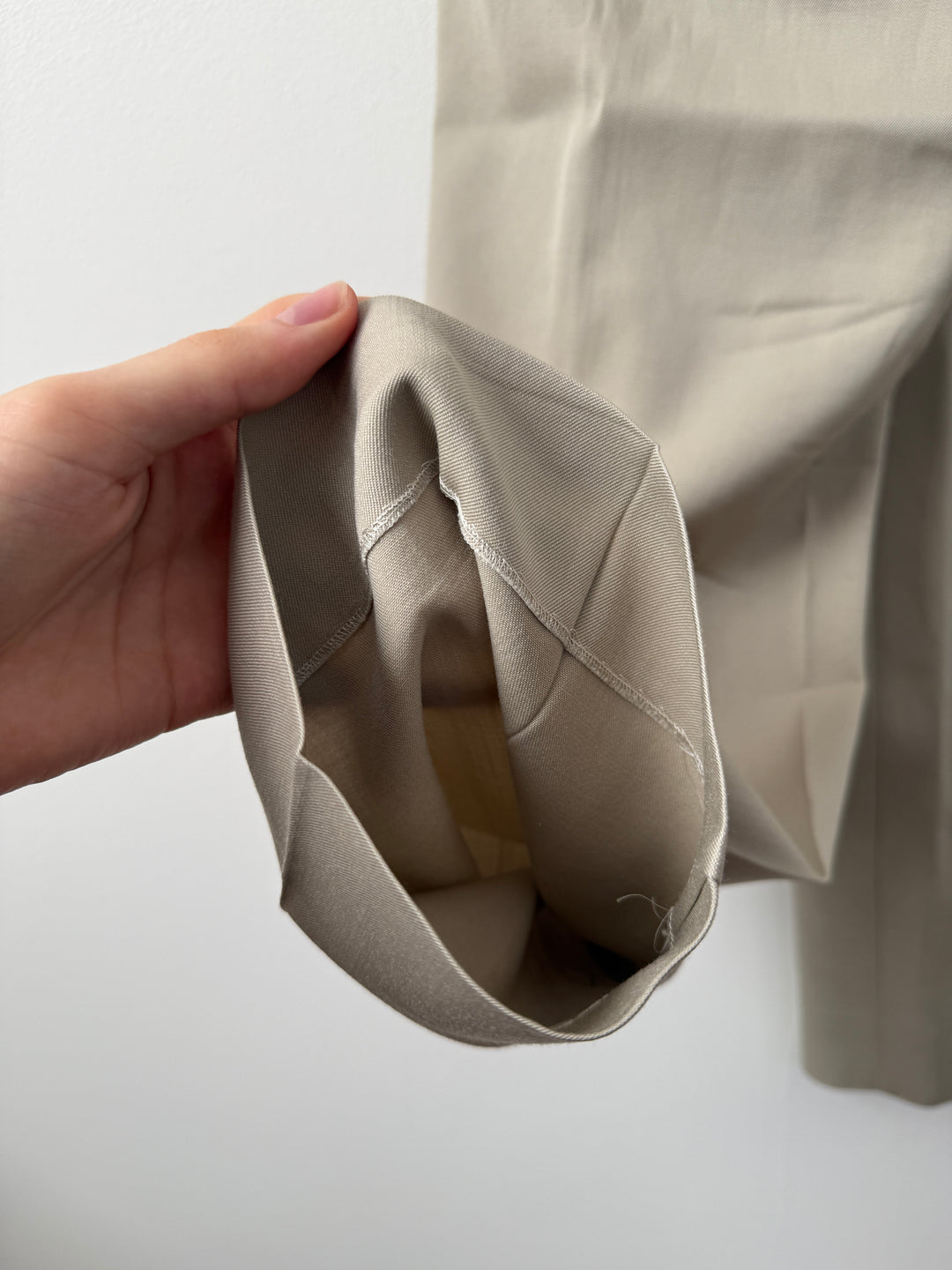 Italian Wool Easy Trouser Khaki