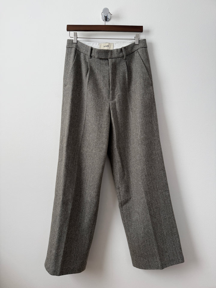 Herringbone Wool Trousers