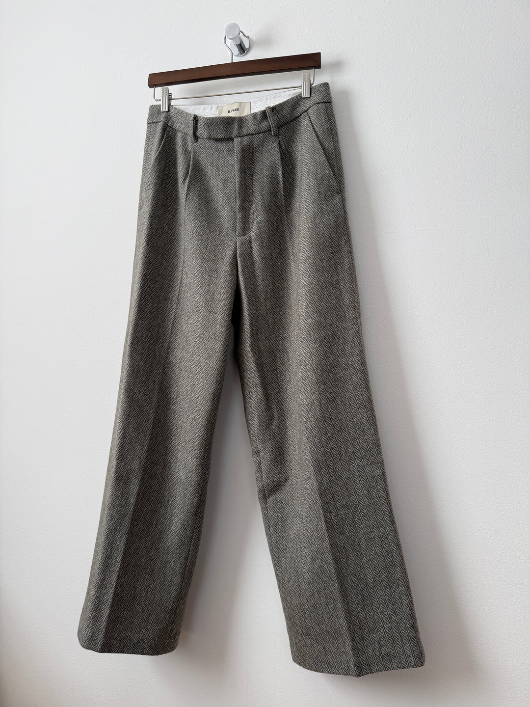 Herringbone Wool Trousers