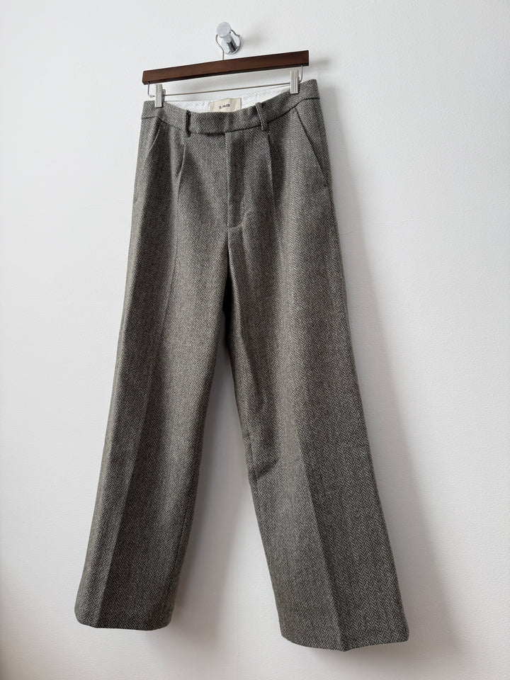 Herringbone Wool Trousers
