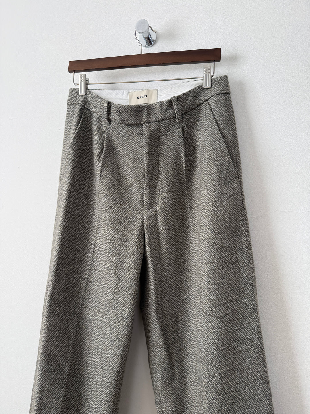 Herringbone Wool Trousers