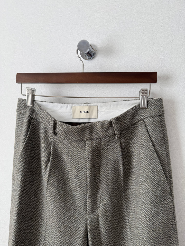 Herringbone Wool Trousers