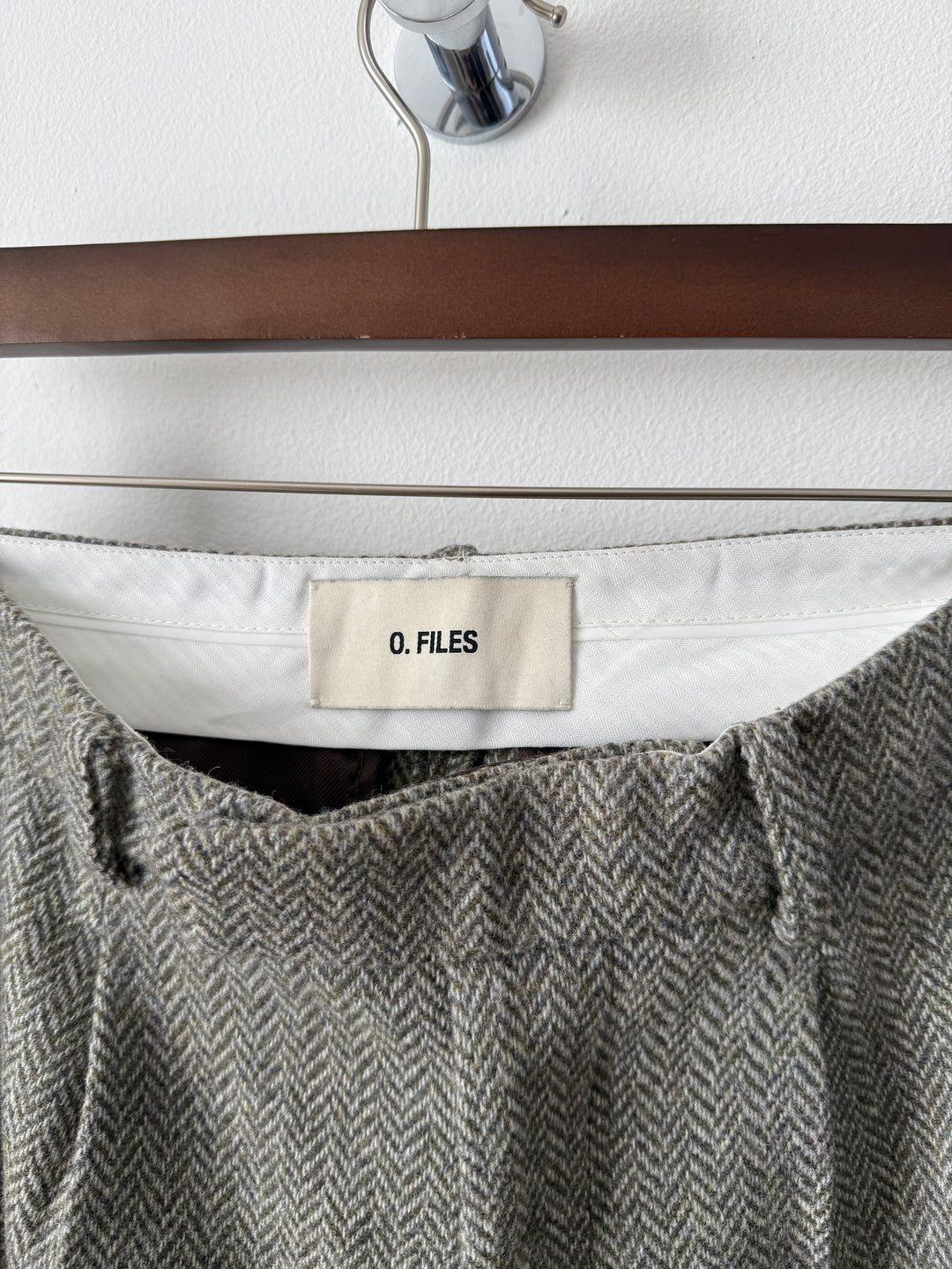 Herringbone Wool Trousers