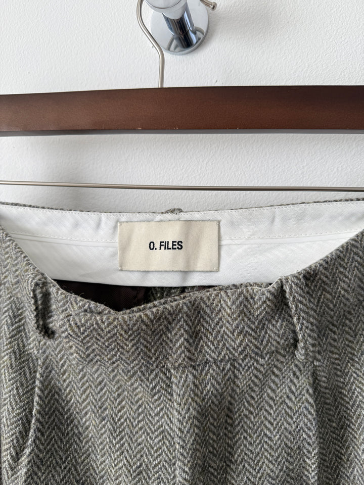 Herringbone Wool Trousers