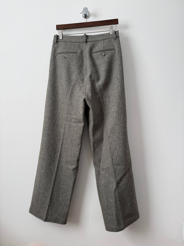 Herringbone Wool Trousers