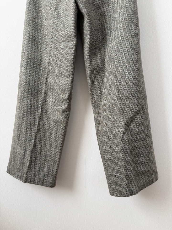 Herringbone Wool Trousers
