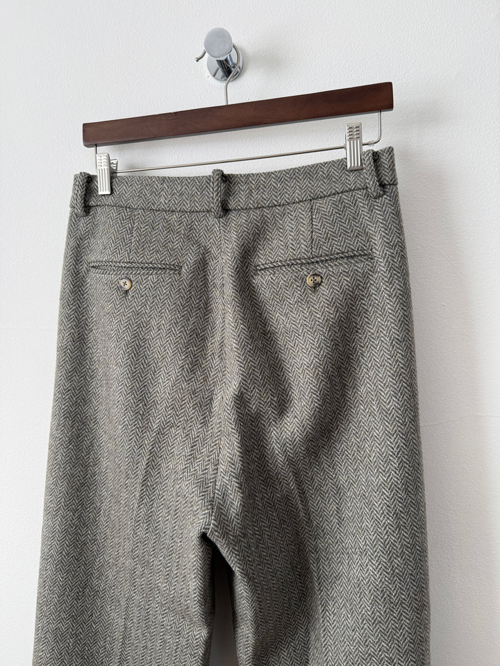 Herringbone Wool Trousers
