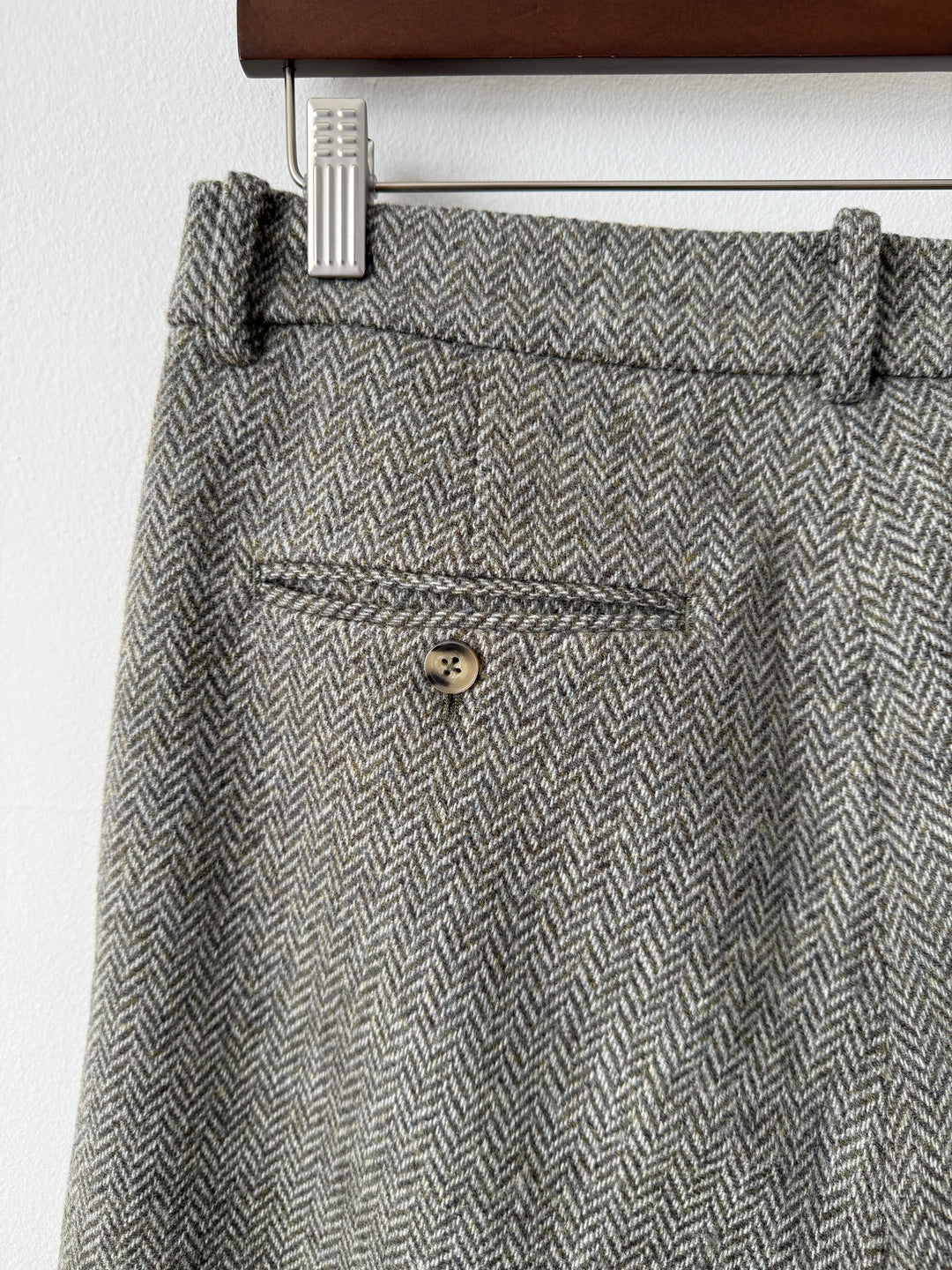 Herringbone Wool Trousers