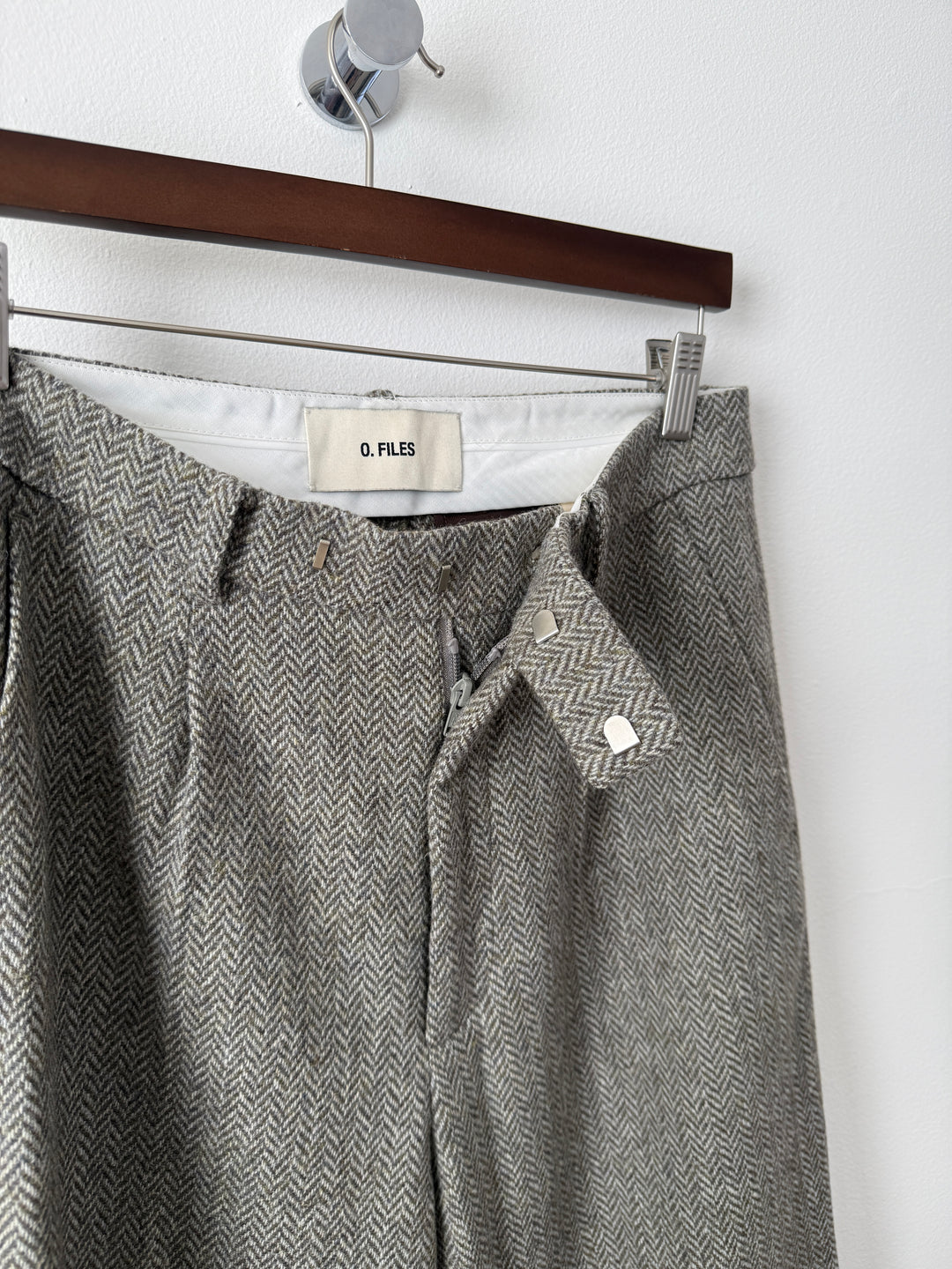 Herringbone Wool Trousers