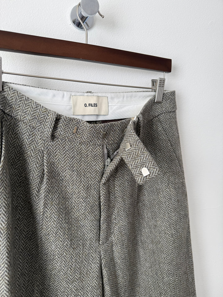 Herringbone Wool Trousers