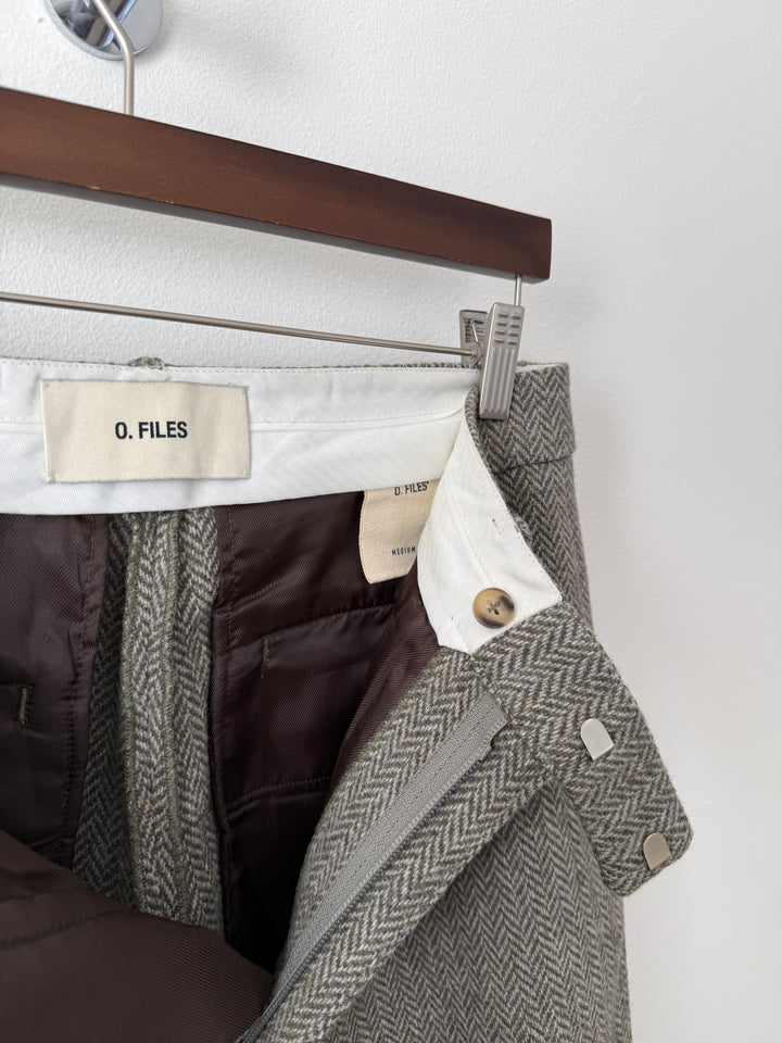 Herringbone Wool Trousers