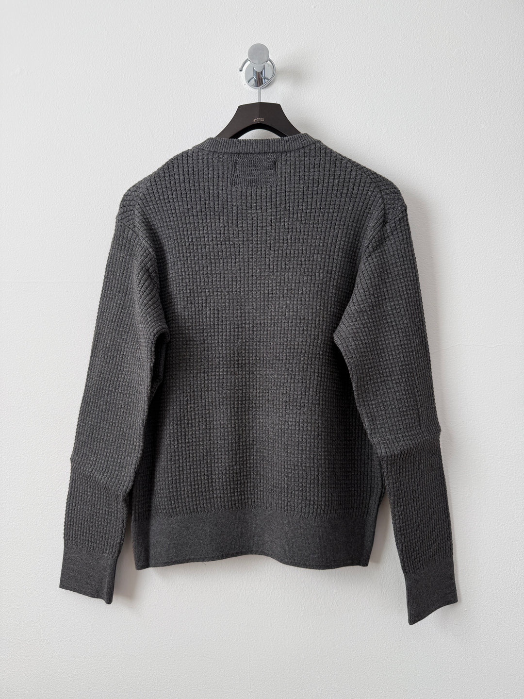 Relaxed Waffle Knit Sweater Charcoal
