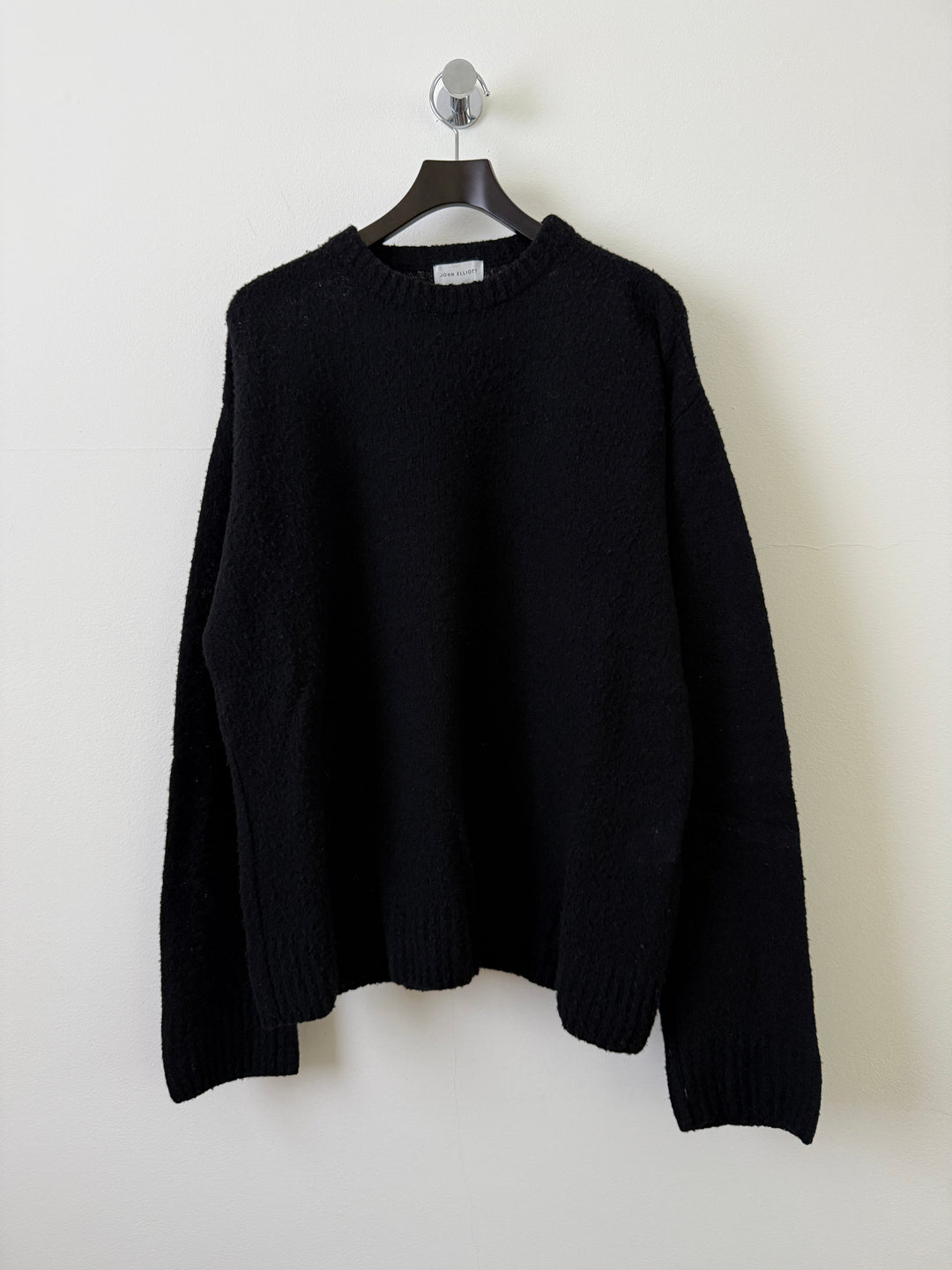 Black Extra Fine Merino Wool Sweater