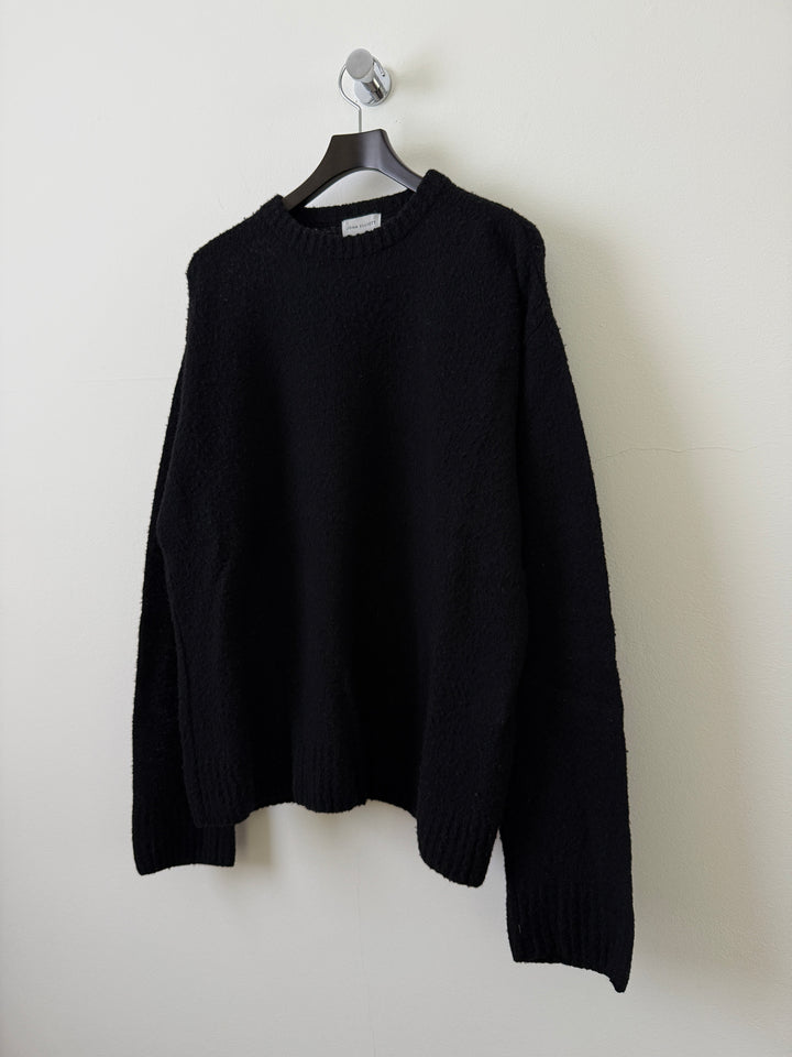 Black Extra Fine Merino Wool Sweater