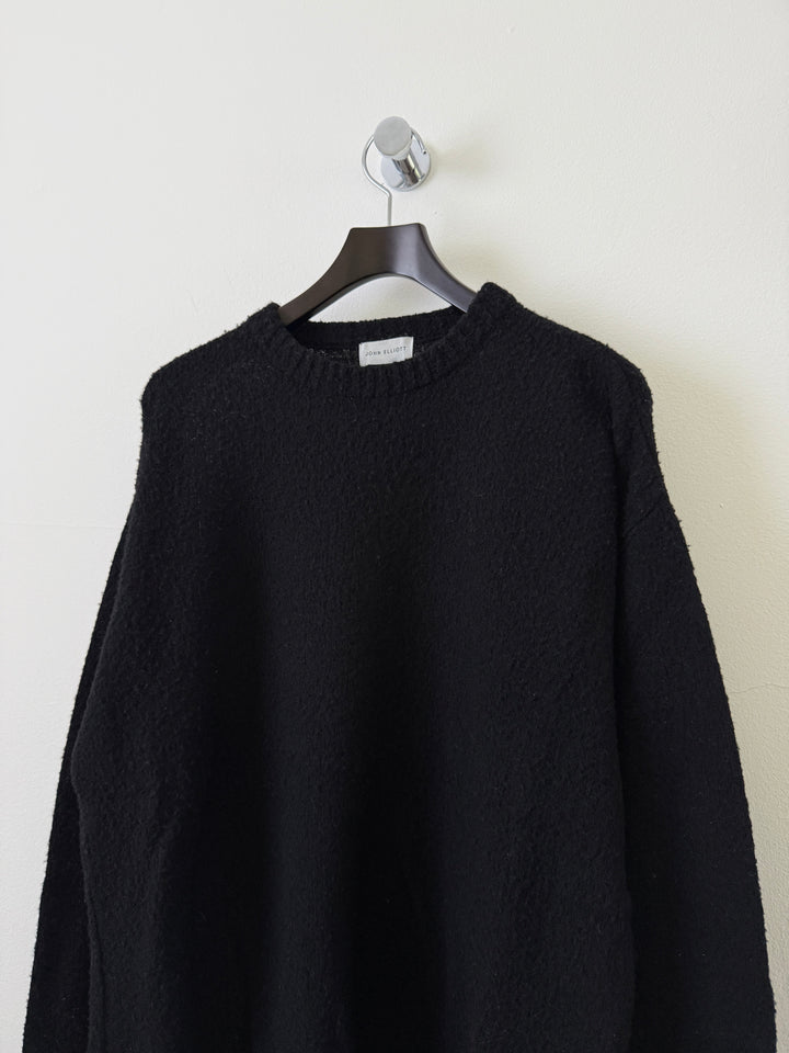 Black Extra Fine Merino Wool Sweater