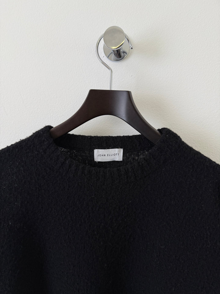 Black Extra Fine Merino Wool Sweater