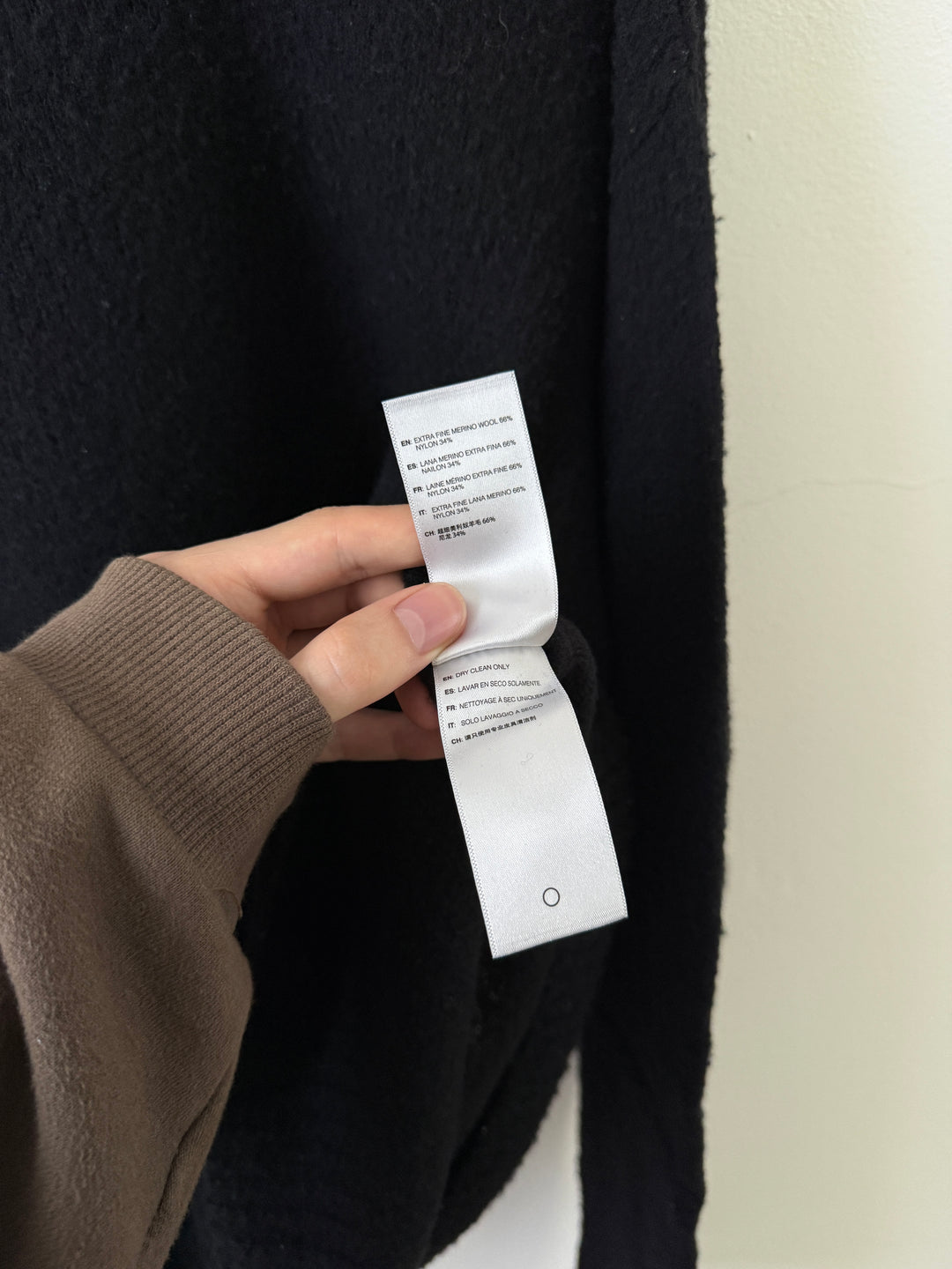 Black Extra Fine Merino Wool Sweater
