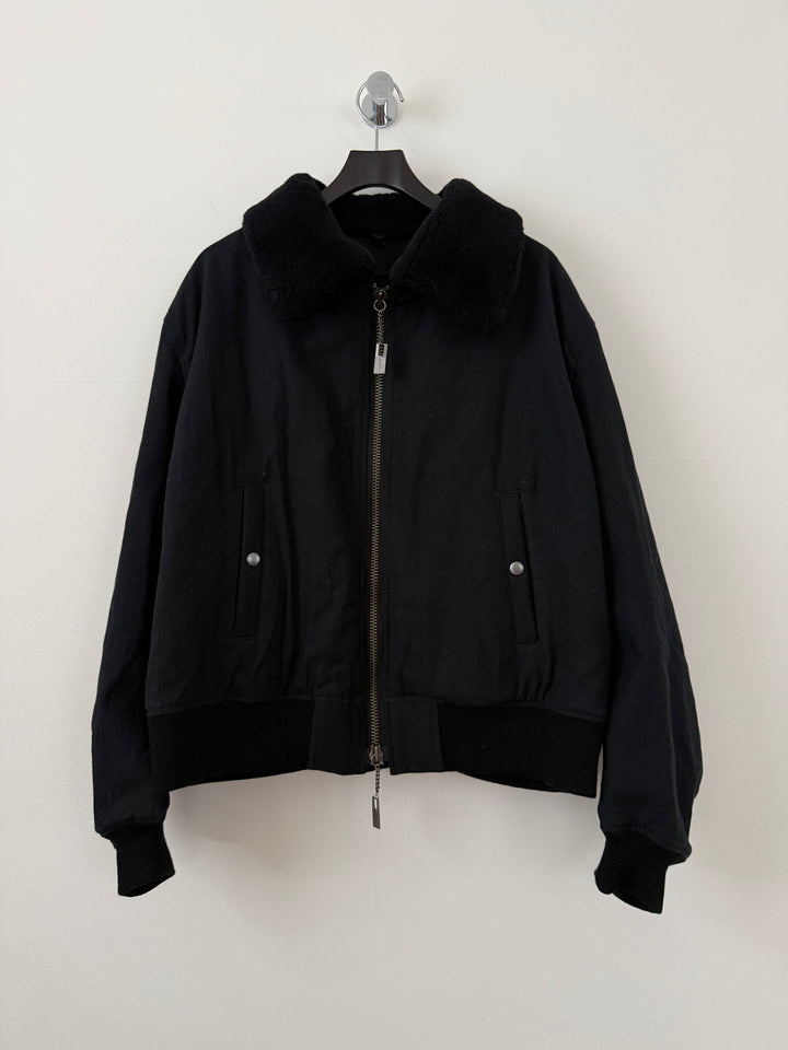 FW24 Pour Homme Lady Print Wool Blouson Jacket