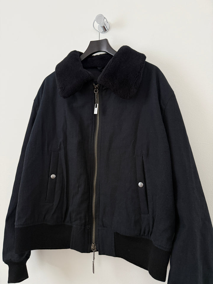 FW24 Pour Homme Lady Print Wool Blouson Jacket