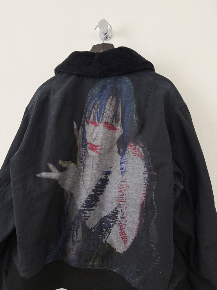 FW24 Pour Homme Lady Print Wool Blouson Jacket